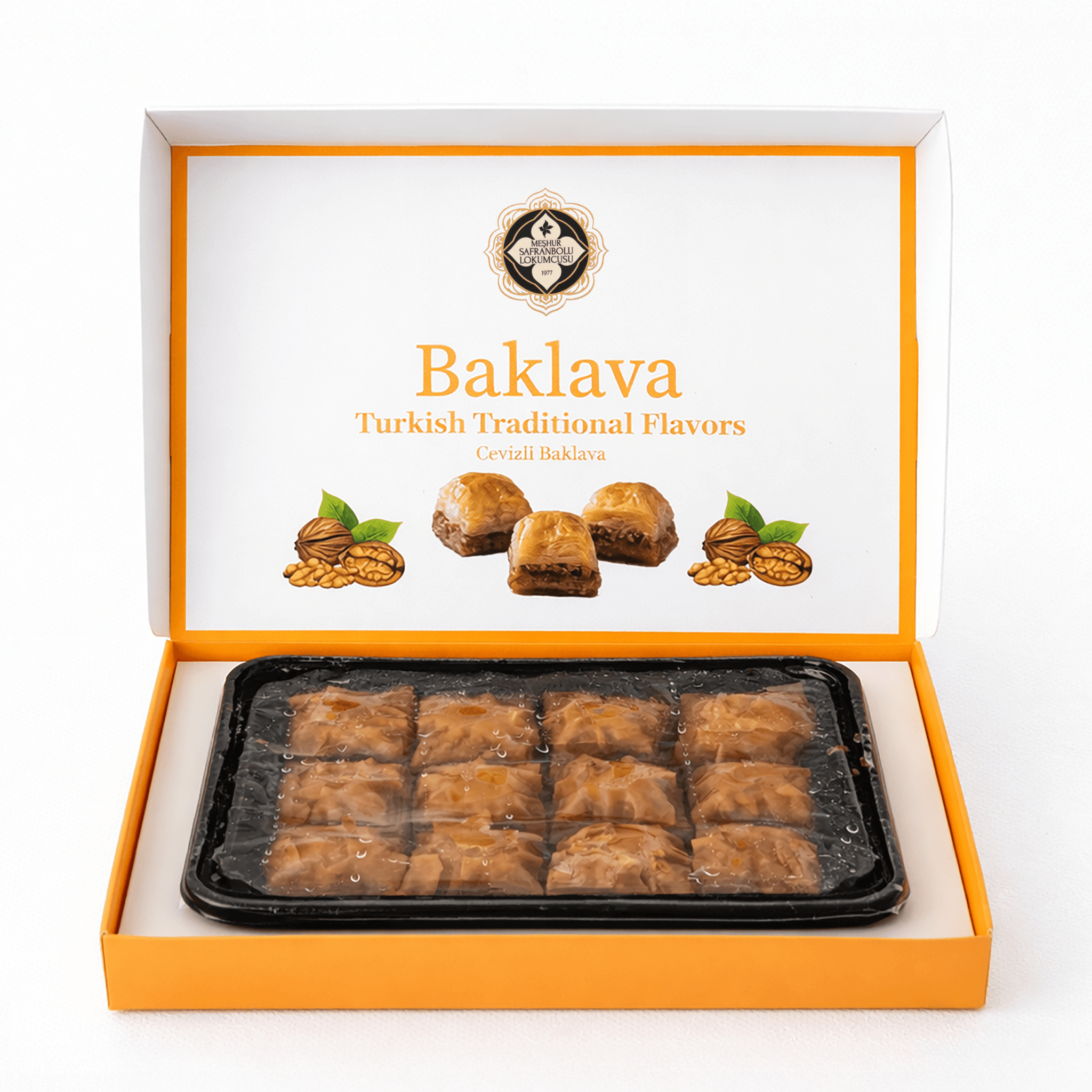 Meşhur Safranbolu Lokumcusu Walnut Turkish Dessert 400g (14.11 oz) – Traditional Turkish Sweets, Gift Box - Exporgin | Global Shopping Site