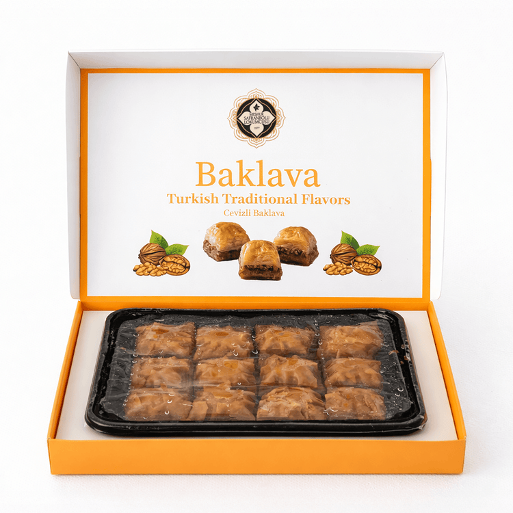Meşhur Safranbolu Lokumcusu Walnut Turkish Dessert 400g (14.11 oz) – Traditional Turkish Sweets, Gift Box - Exporgin | Global Shopping Site