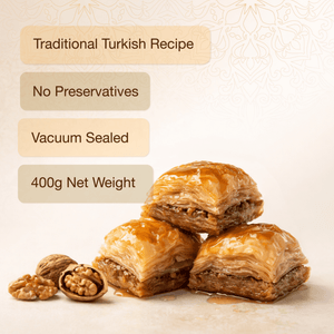 Meşhur Safranbolu Lokumcusu Walnut Turkish Dessert 400g (14.11 oz) – Traditional Turkish Sweets, Gift Box - Exporgin | Global Shopping Site
