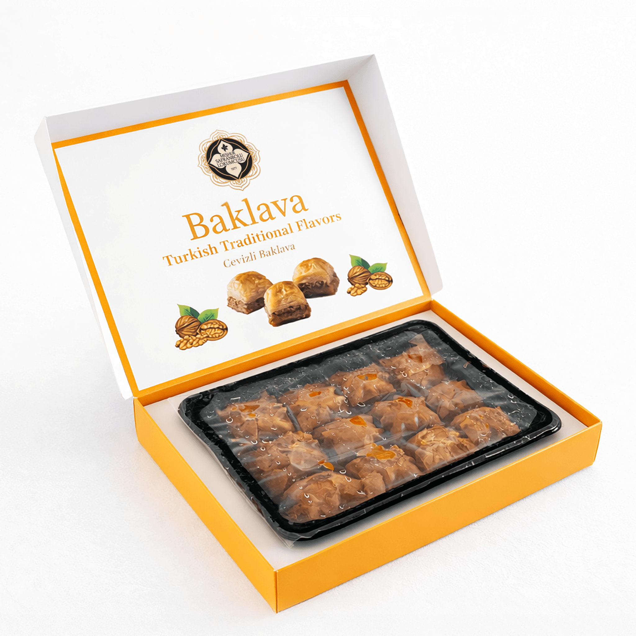 Meşhur Safranbolu Lokumcusu Walnut Turkish Dessert 400g (14.11 oz) – Traditional Turkish Sweets, Gift Box - Exporgin | Global Shopping Site
