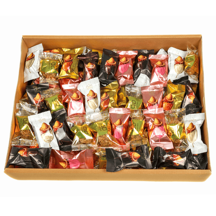 Mixed Chocolate Covered Dates with Almonds 500g (17.64 oz) - Exporgin | Türkiye Comes to You