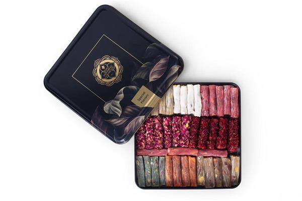 Mixed Finger Turkish Delight – Black Metal Box 700g (24.69 oz) - Exporgin - Global Shopping Site