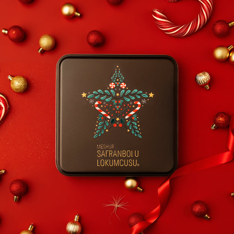 Mixed Finger Turkish Delight – Black Metal Box - 700g (24.69 oz) - Exporgin | Türkiye Comes to You