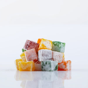Mixed Fruit Flavored Turkish Delight – 200g (7.05 oz) / 320g (11.29 oz) - Exporgin | Türkiye Comes to You