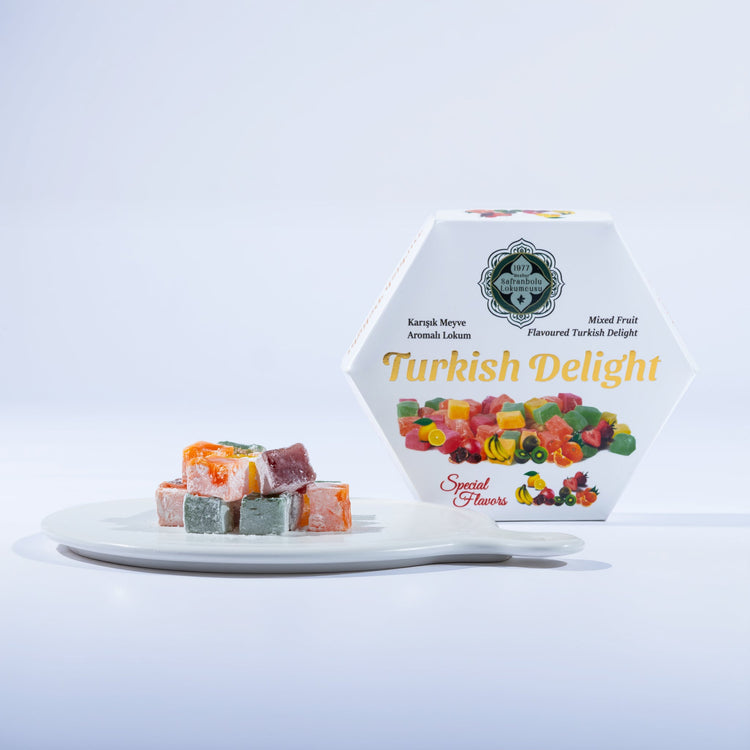 Mixed Fruit Flavored Turkish Delight – 200g (7.05 oz) / 320g (11.29 oz) - Exporgin | Türkiye Comes to You