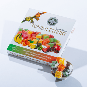 Mixed Fruit Flavored Turkish Delight – 200g (7.05 oz) / 320g (11.29 oz) - Exporgin | Türkiye Comes to You