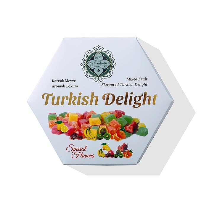 Mixed Fruit Flavored Turkish Delight – 200g (7.05 oz) / 320g (11.29 oz) - Exporgin | Türkiye Comes to You