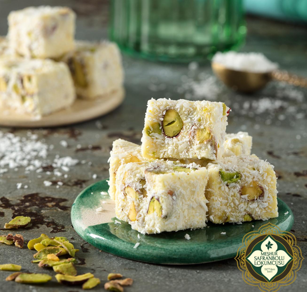 Mixed Turkish Delight in Blue Box – 1100g (38.80 oz) - Exporgin | Türkiye Comes to You