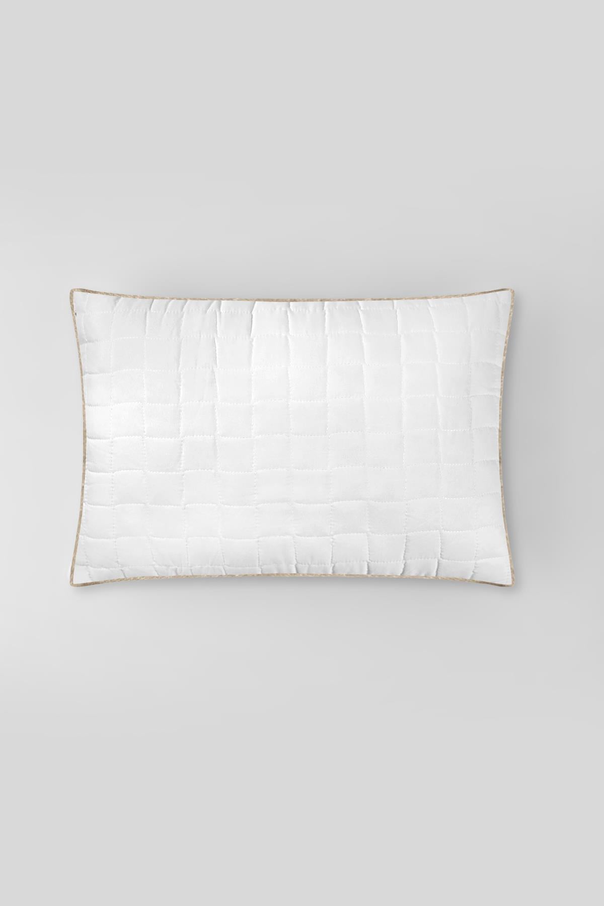 Molden Quilted and Arabiye All-Season Pillow 50x70 cm White/Beige