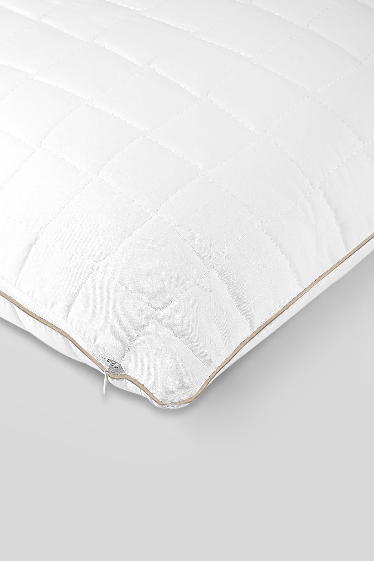 Molden Quilted and Arabiye All-Season Pillow 50x70 cm White/Beige