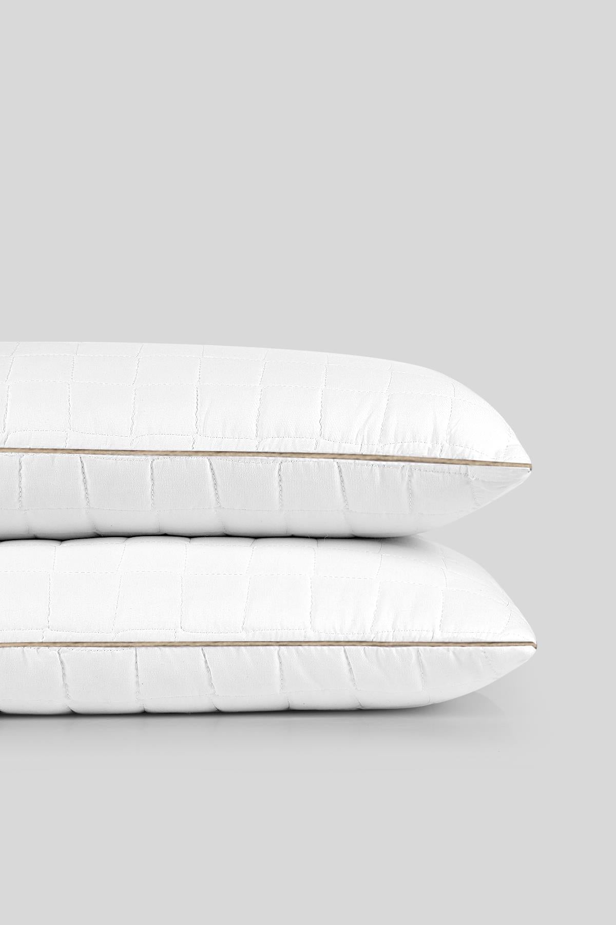 Molden 2-pack quilted and arabiye all-season pillow 50x70 cm white/beige