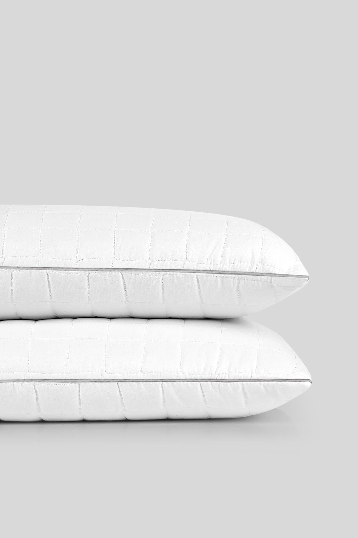 Molden 2-pack quilted and arabiye all-season pillow 50x70 cm white/grey