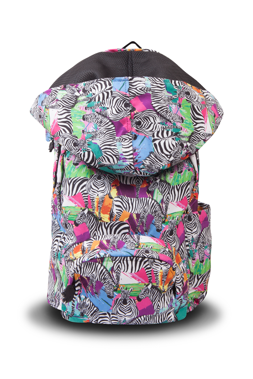 Ikigai Die Stadt Tropical Zebra Abnehmbarer Kapuzenköpfer -Rucksack