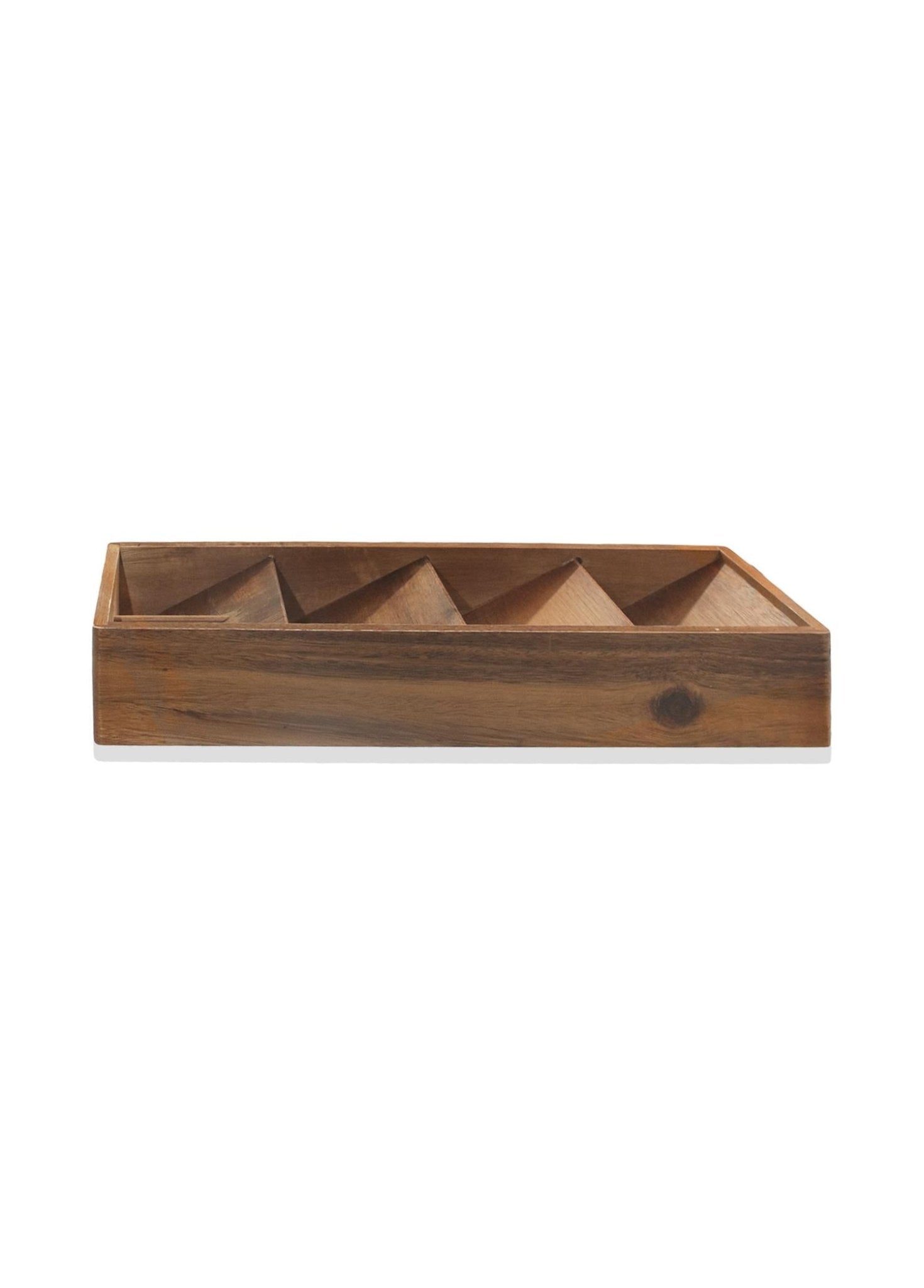 Natura Acacia Compartmental Cutlery Tray 40x12x6 cm - Exporgin - Global Shopping Site