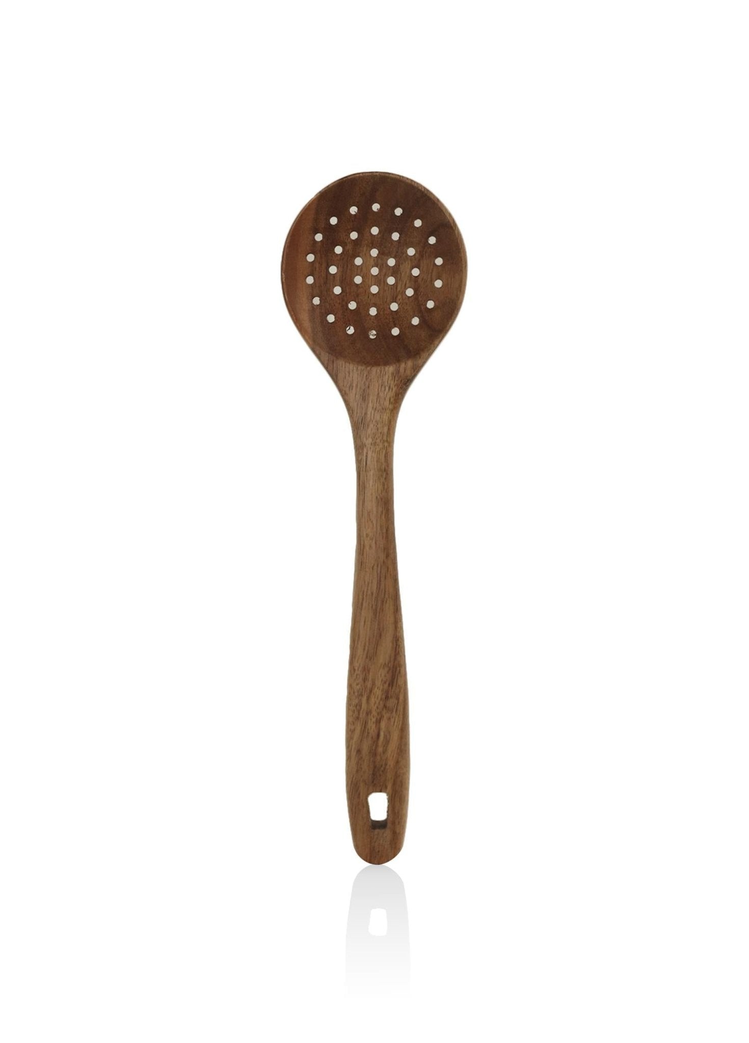 Natura Acacia Perforated Spoon 33x9 cm - Exporgin - Global Shopping Site