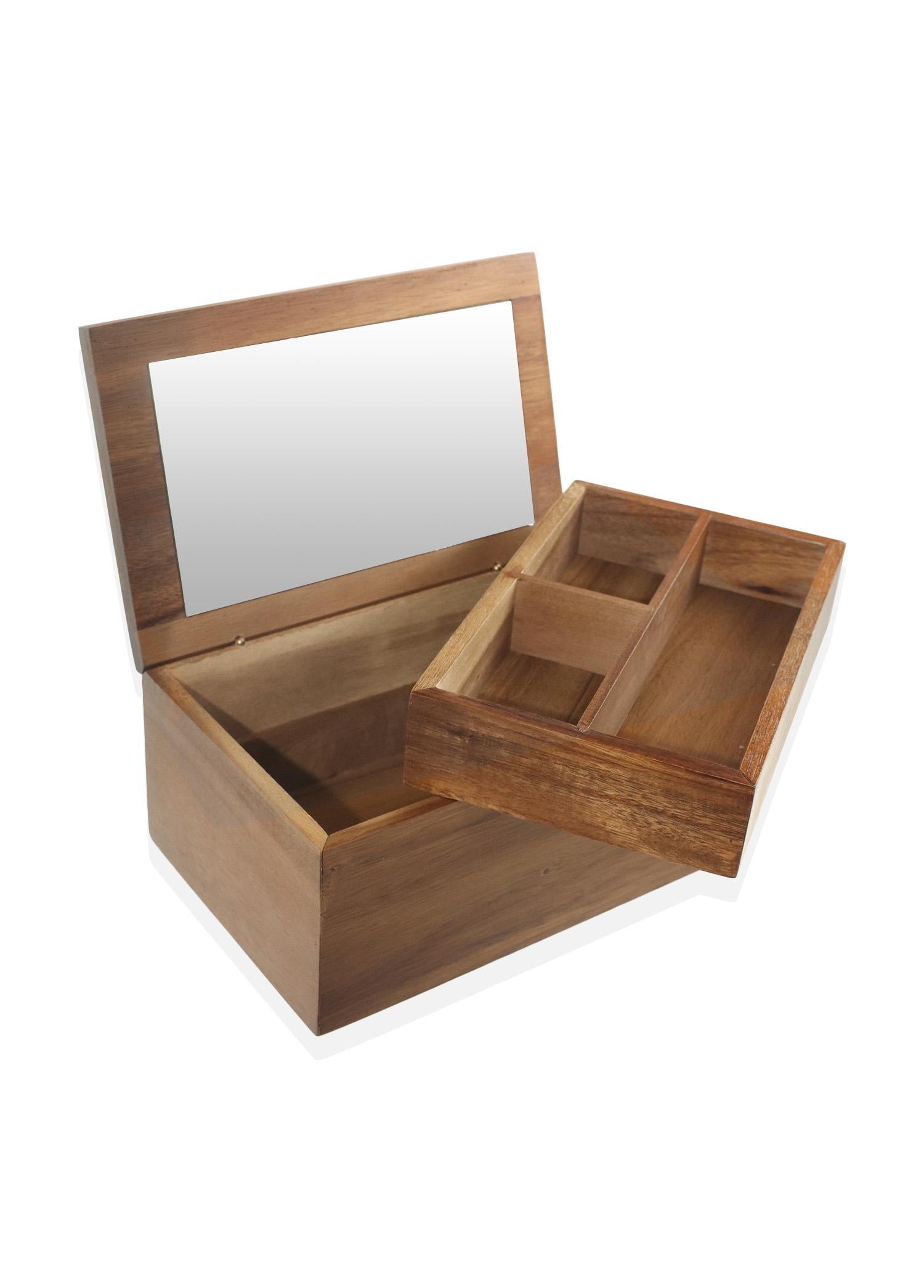 Natura Acacia Mirrored Makeup Box 23x15x10 cm