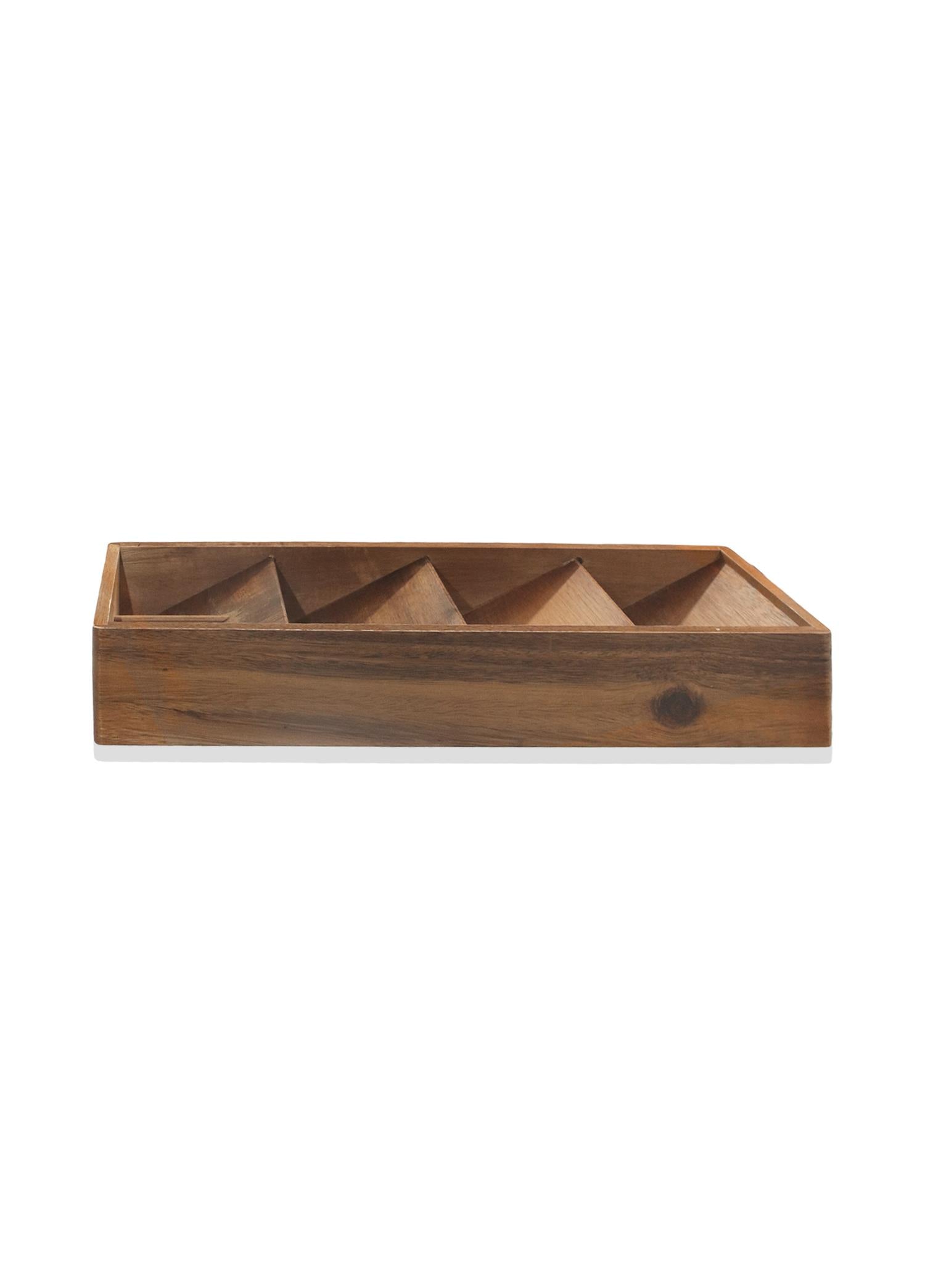 Natura Acacia Compartmental Cutlery Tray 40x12x6 cm