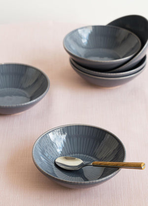 Noon Bowl Set of 6 Gray 15 cm - Exporgin - Global Shopping Site