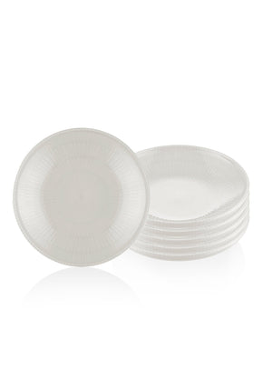 Noon Dinner Plate 6 Piece Cream 20 cm - Exporgin - Global Shopping Site