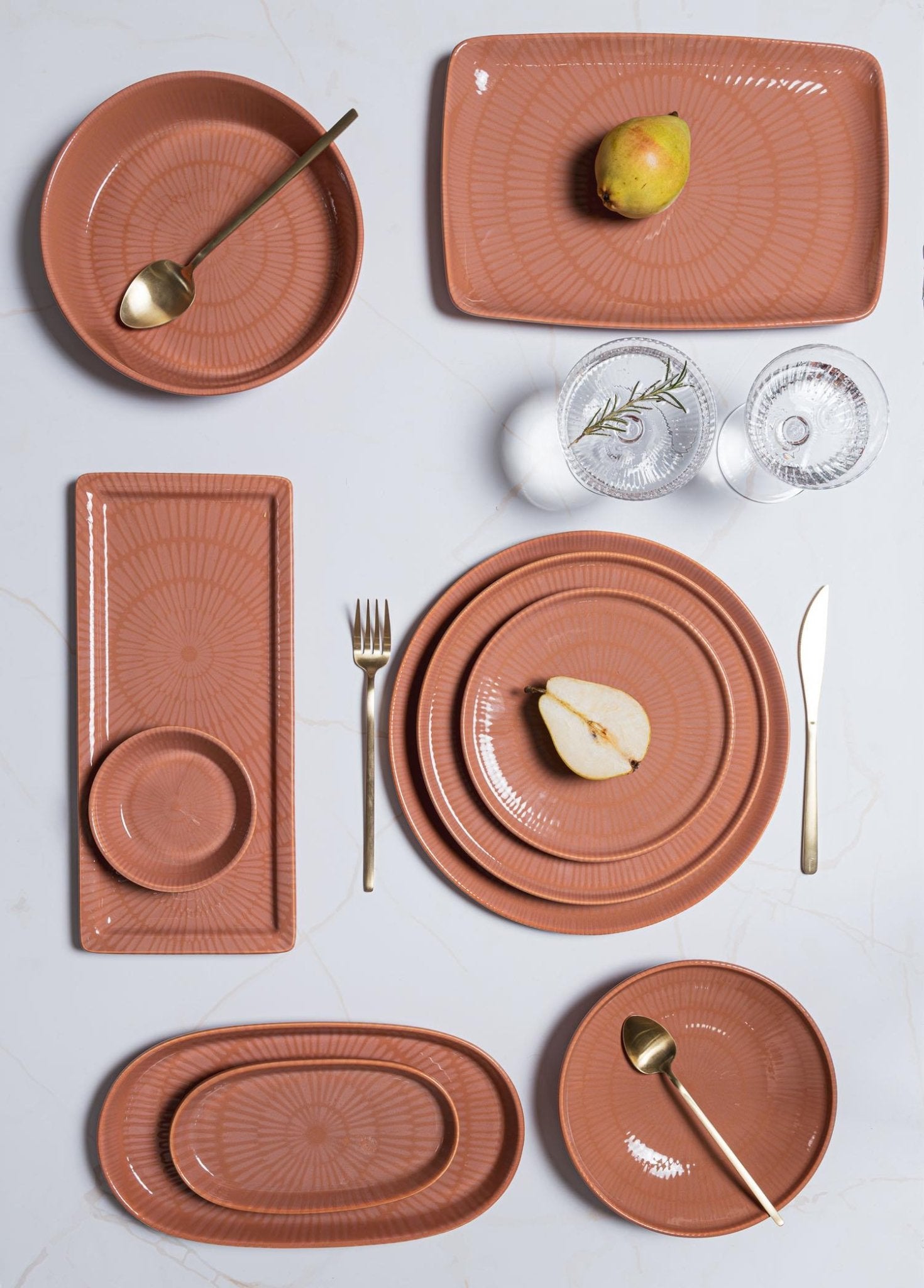 Noon Serving Plate Salmon 30 Cm - Exporgin - Global Shopping Site