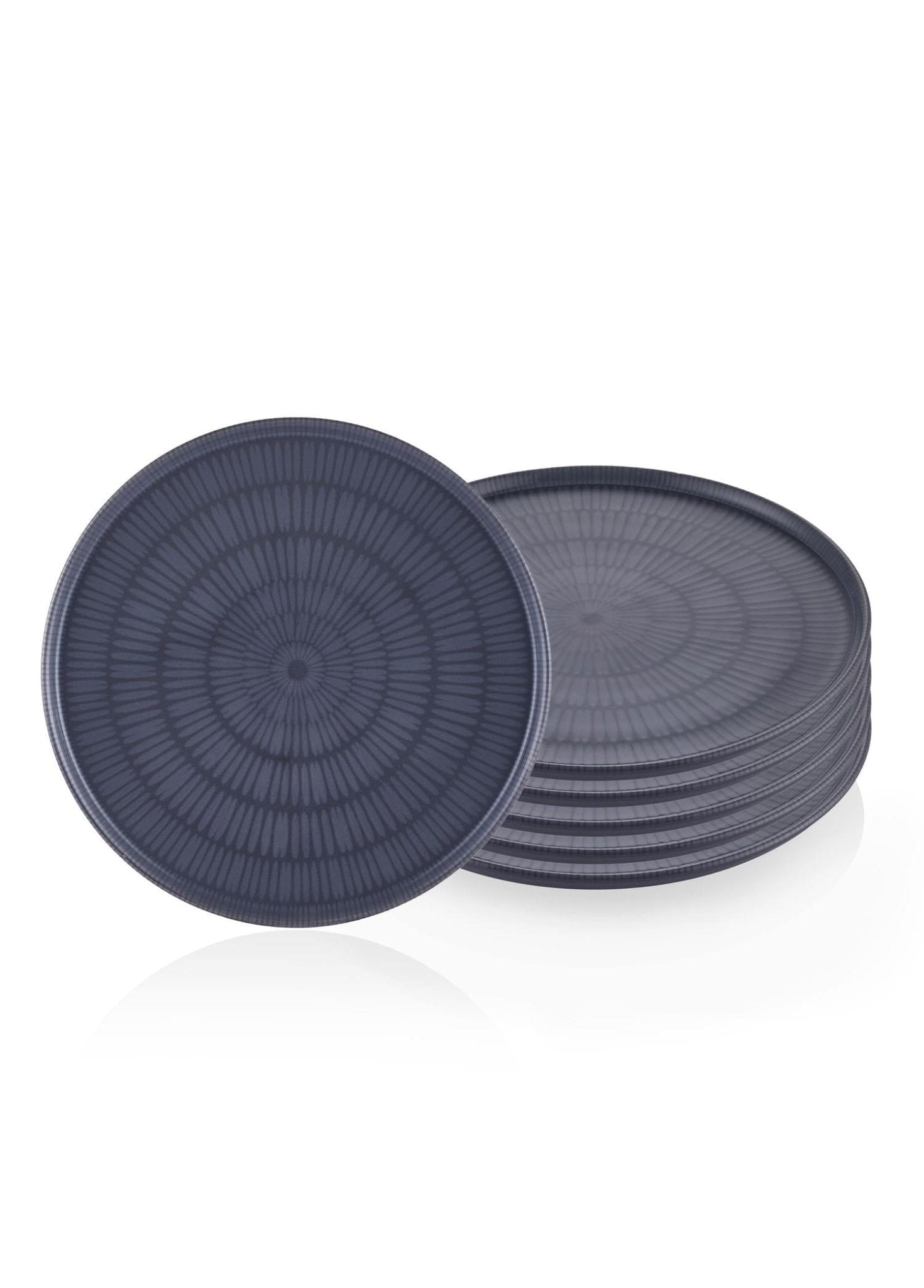 Noon Serving Plate Set of 6 Gray 26 cm - Exporgin | Türkiye Comes to You