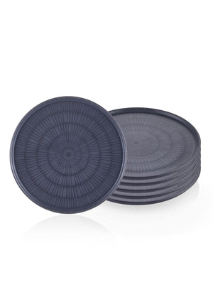 Noon Serving Plate Set of 6 Gray 26 cm - Exporgin | Türkiye Comes to You