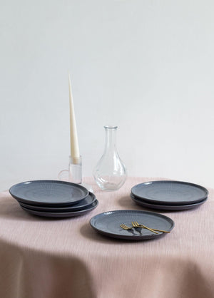 Noon Serving Plate Set of 6 Gray 26 cm - Exporgin | Türkiye Comes to You