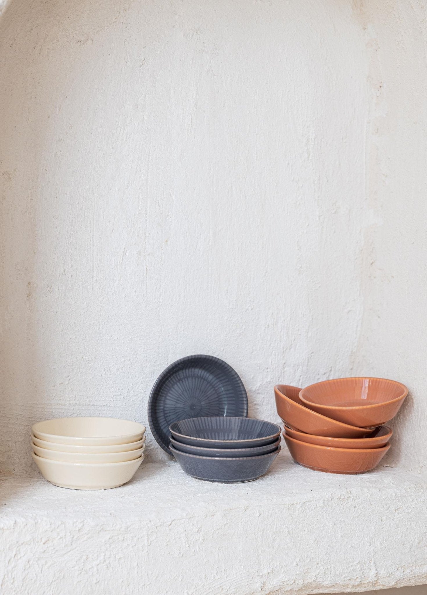 Noon Snack Bowl Set of 4 Gray 10 cm - Exporgin - Global Shopping Site