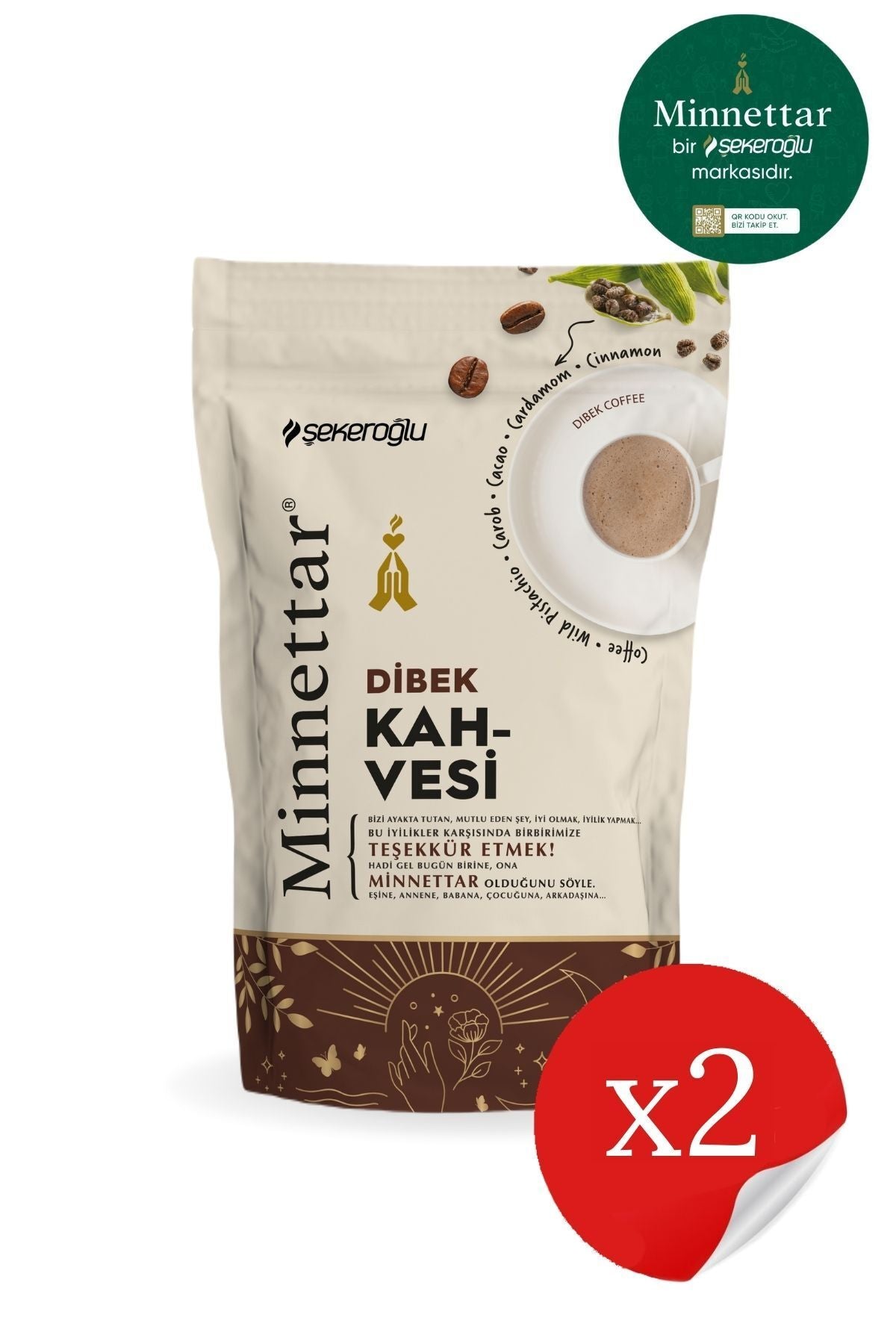 Minnettar Dibek Kaffee 2 x 165 Gr (2 Packungen)