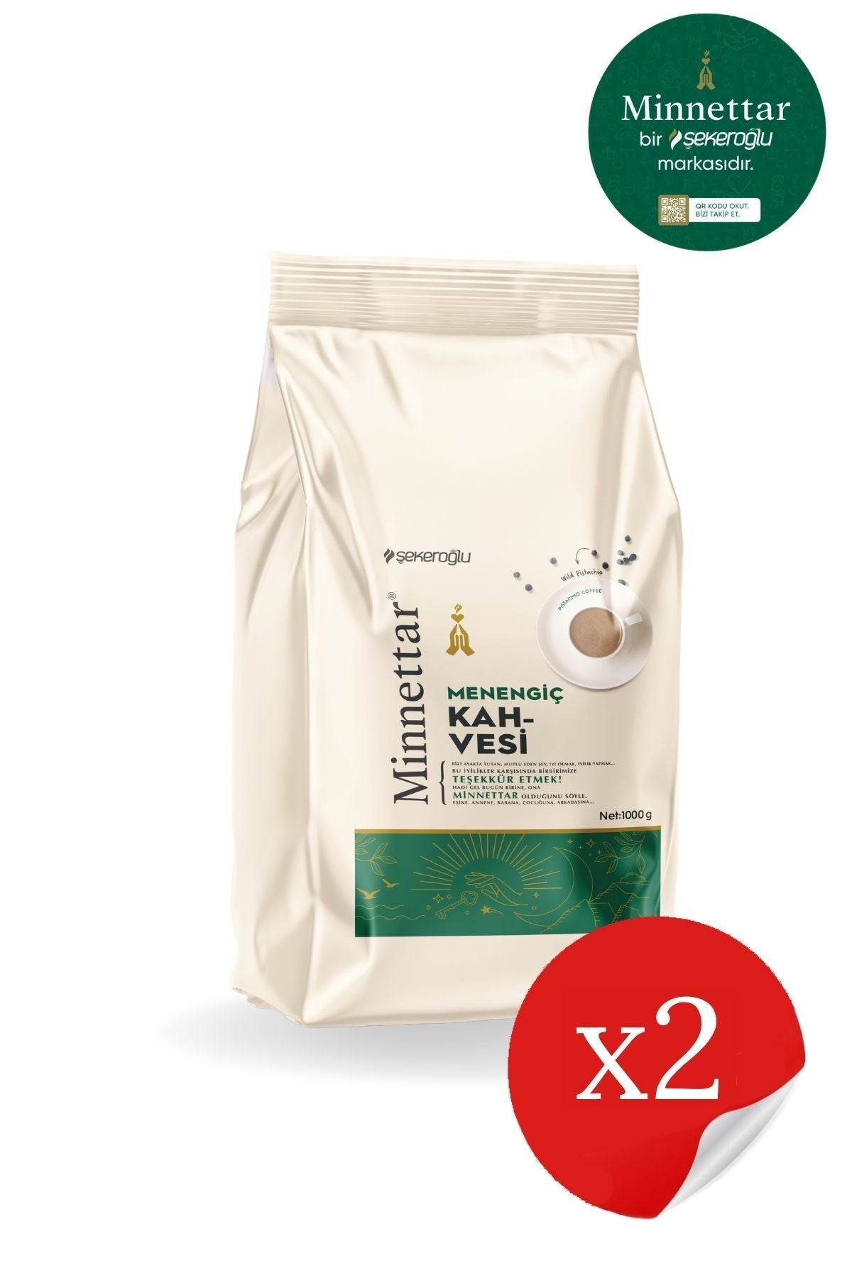 Minnettar Menengiç Kaffeepulver 2 x 1000 g (2 Stücke)