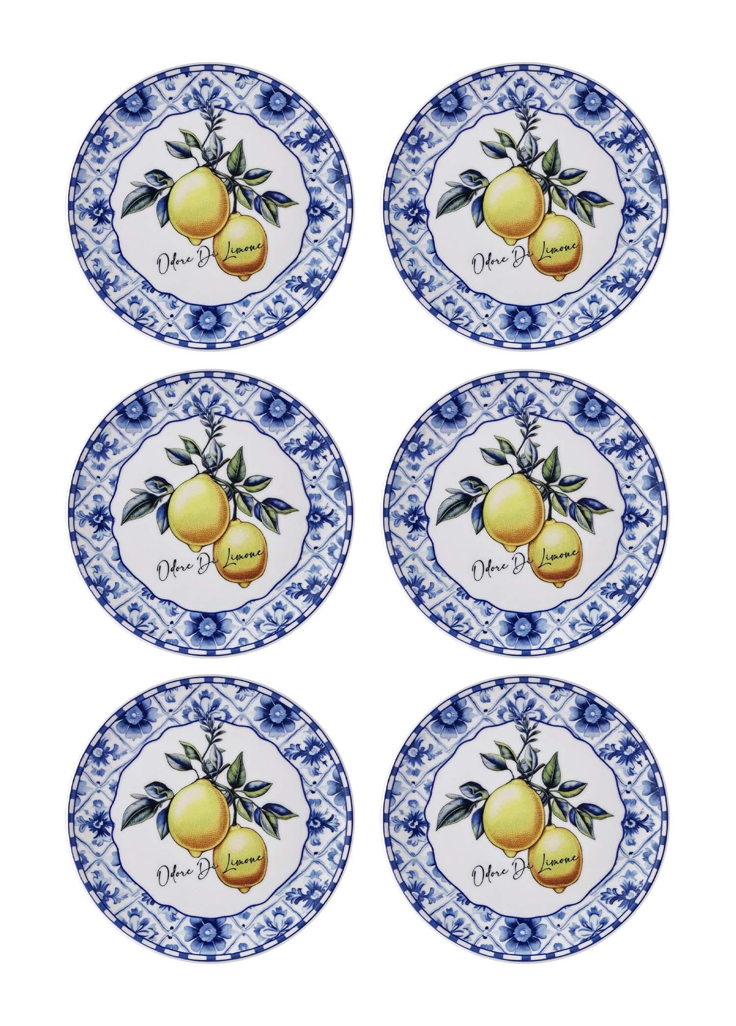 Odore Di Limone Cake Plate Set of 6 19 cm ODL0001