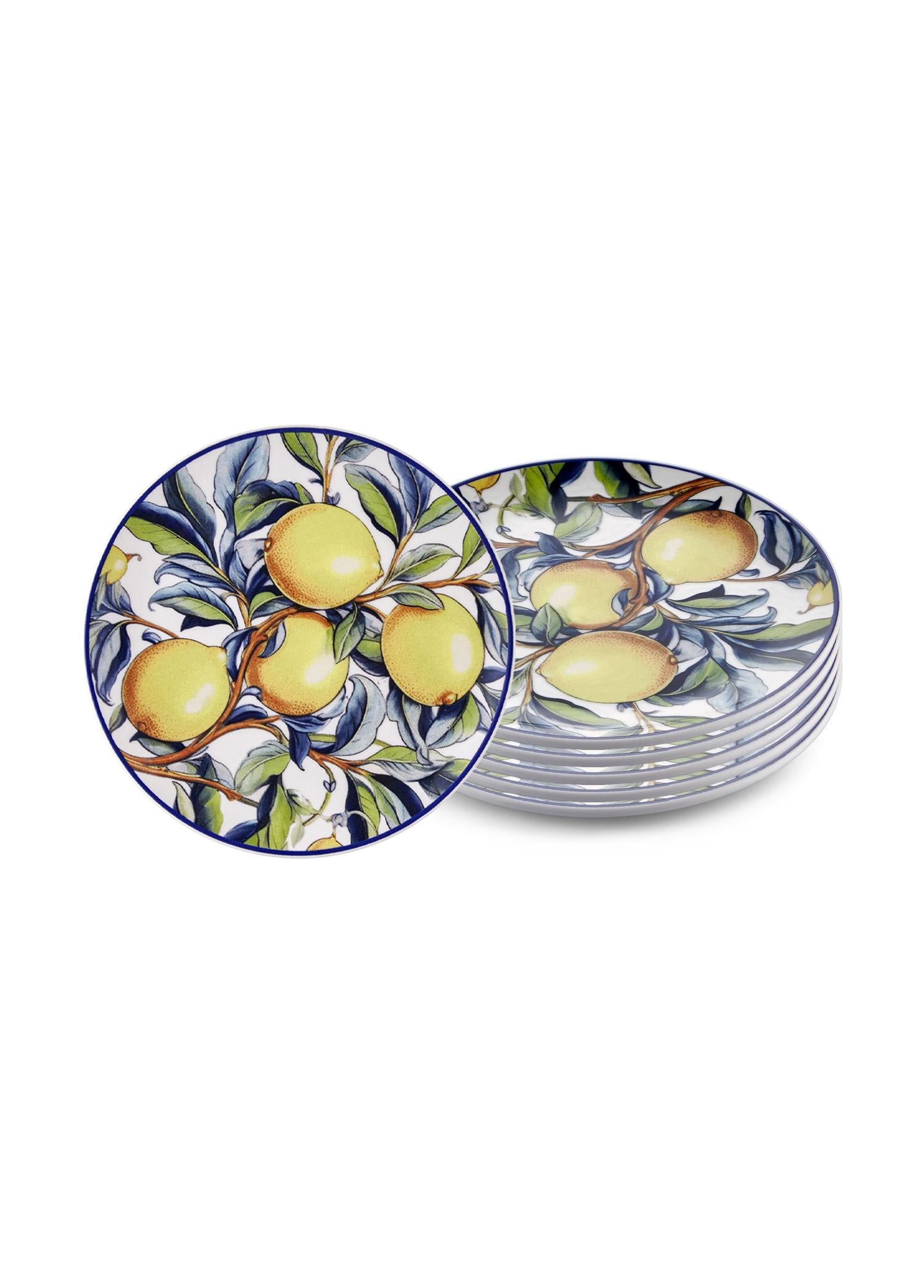 Odore Di Limone Cake Plate Set of 6 19 cm ODL0002