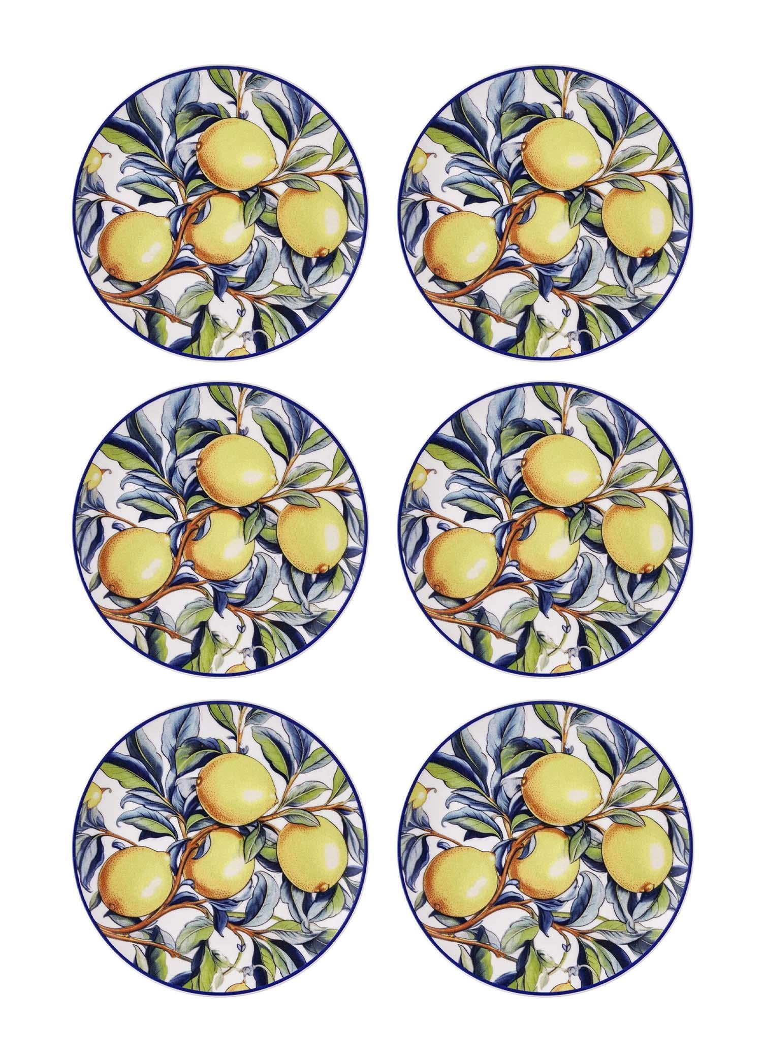 Odore Di Limone Cake Plate Set of 6 19 cm ODL0002