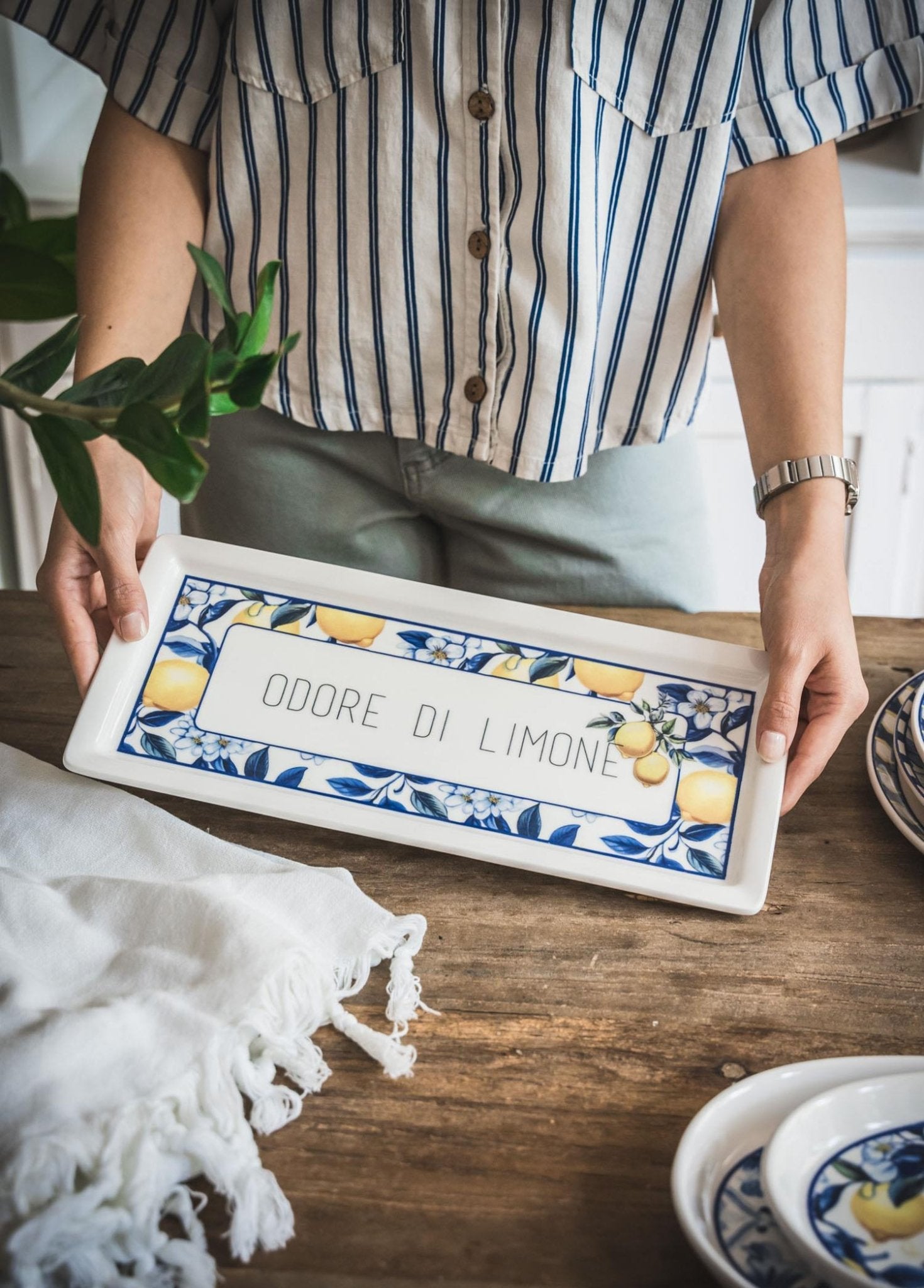 Odore Di Limone Rectangular Service 35x16 cm ODL0008 - Exporgin | Türkiye Comes to You