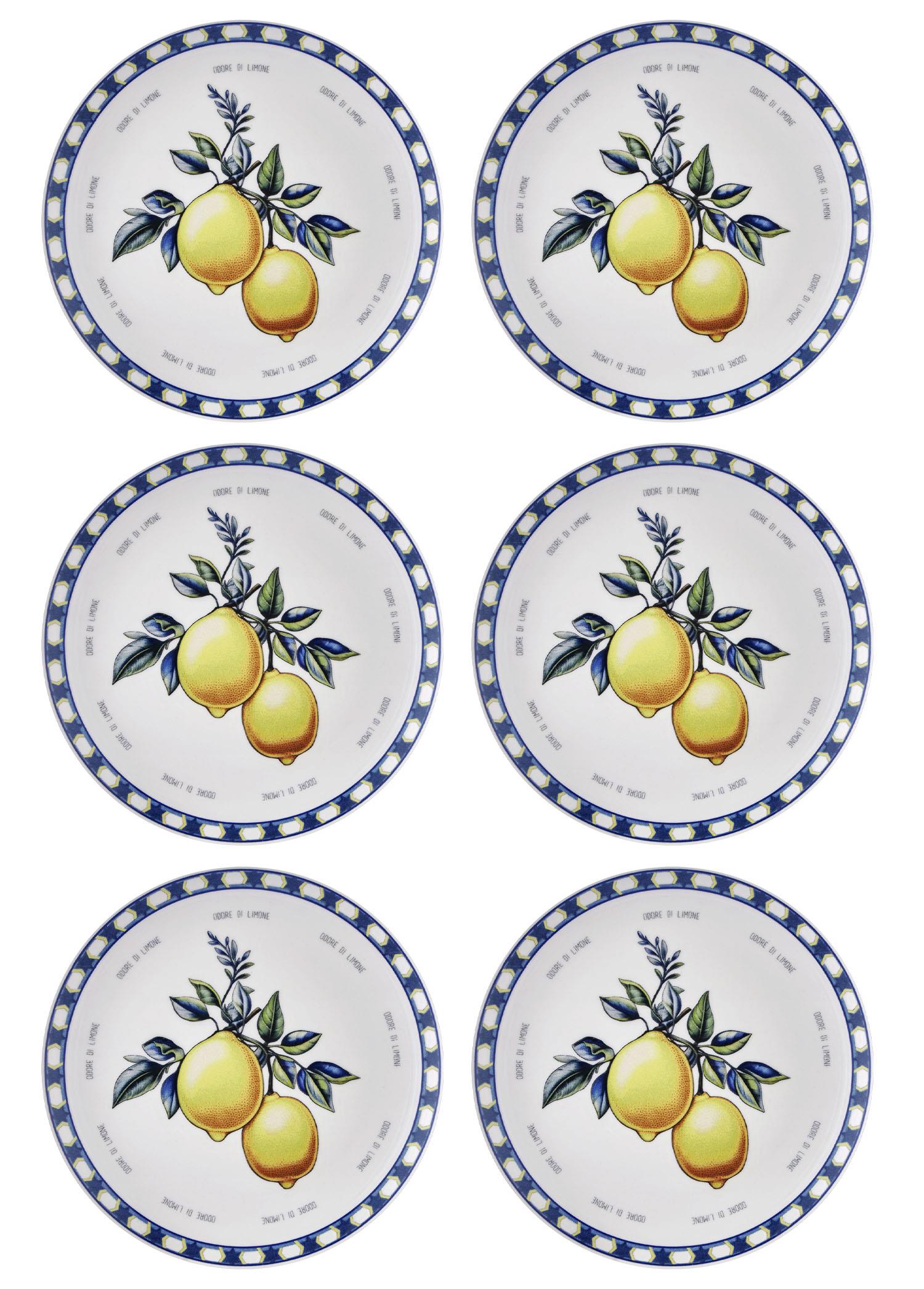 Odore Di Limone Serving Plate Set of 6 26 cm ODL004