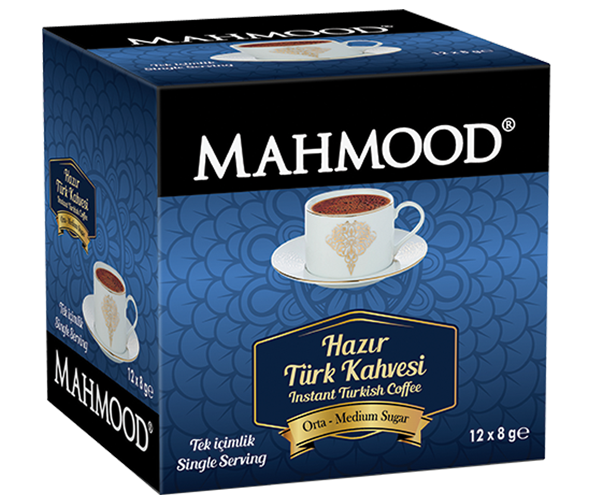 Mahmood Instant türkischer Kaffee mittelschwer 12 x 8 g