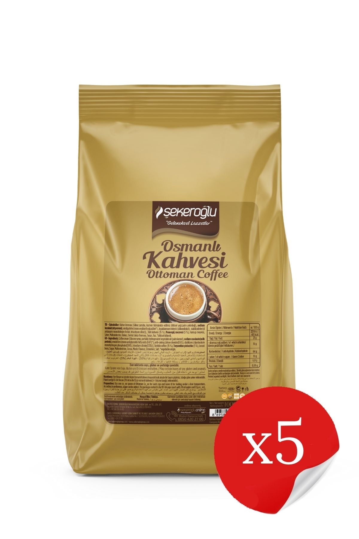 Coffee in polvere ottomana 5x1000 gr