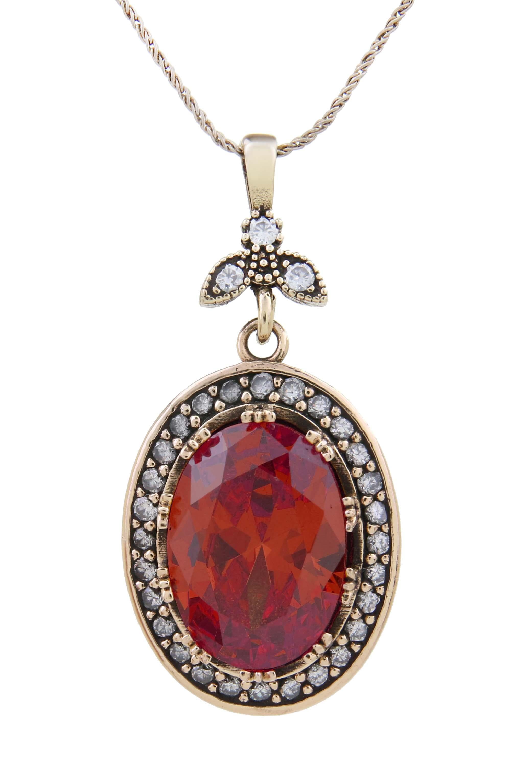 Serie autentiche Garnet Red Garnet Stone Authentic Sterling Silver Women Cocklace con pietre colorate