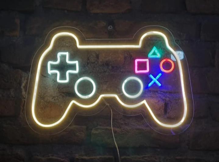 Gamer Console Neon Led Wall Lighting Large