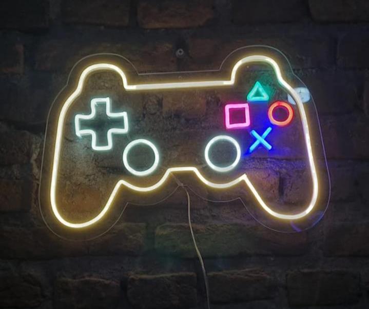 Gamer Console Neon Led Wall Lighting Large