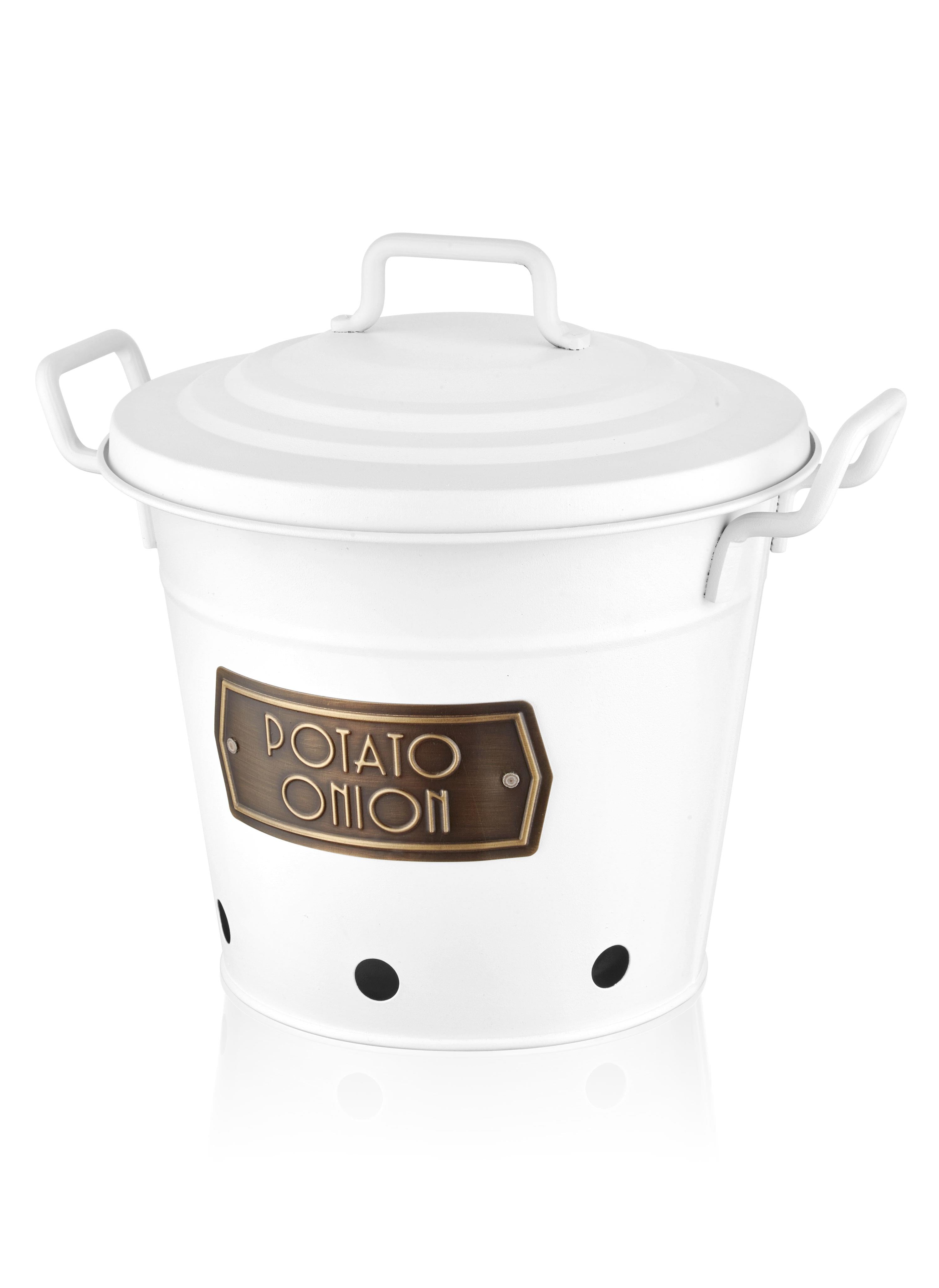 Potato Onion Bucket - White