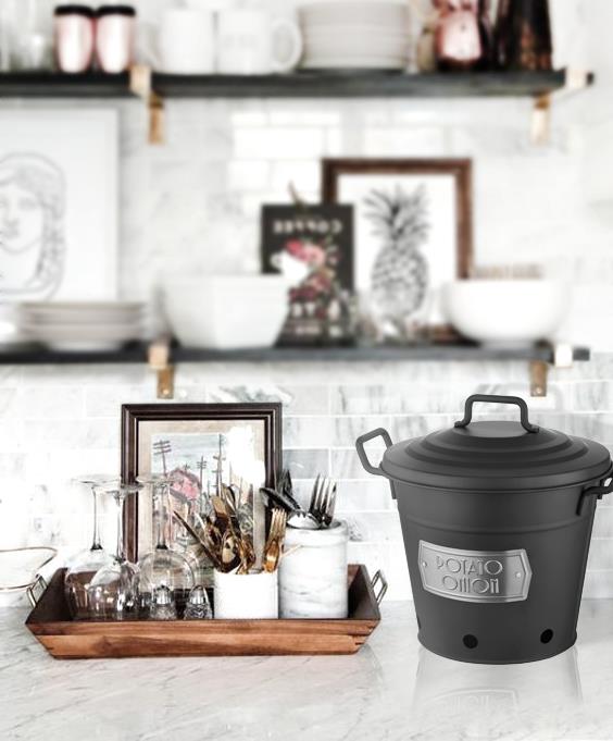 Potato Onion Bucket - Black