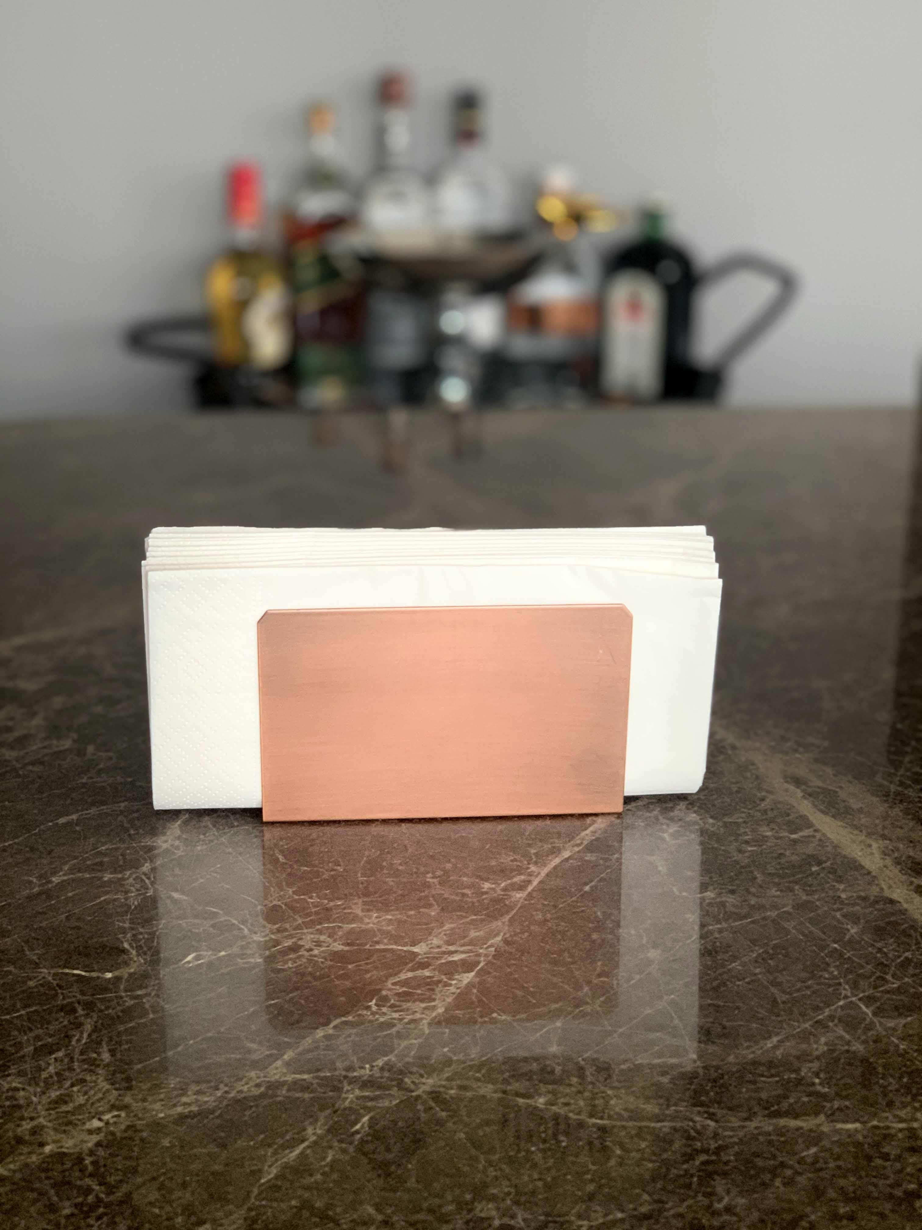 Napkin Holder 13 x 8 Cm - Copper Plated