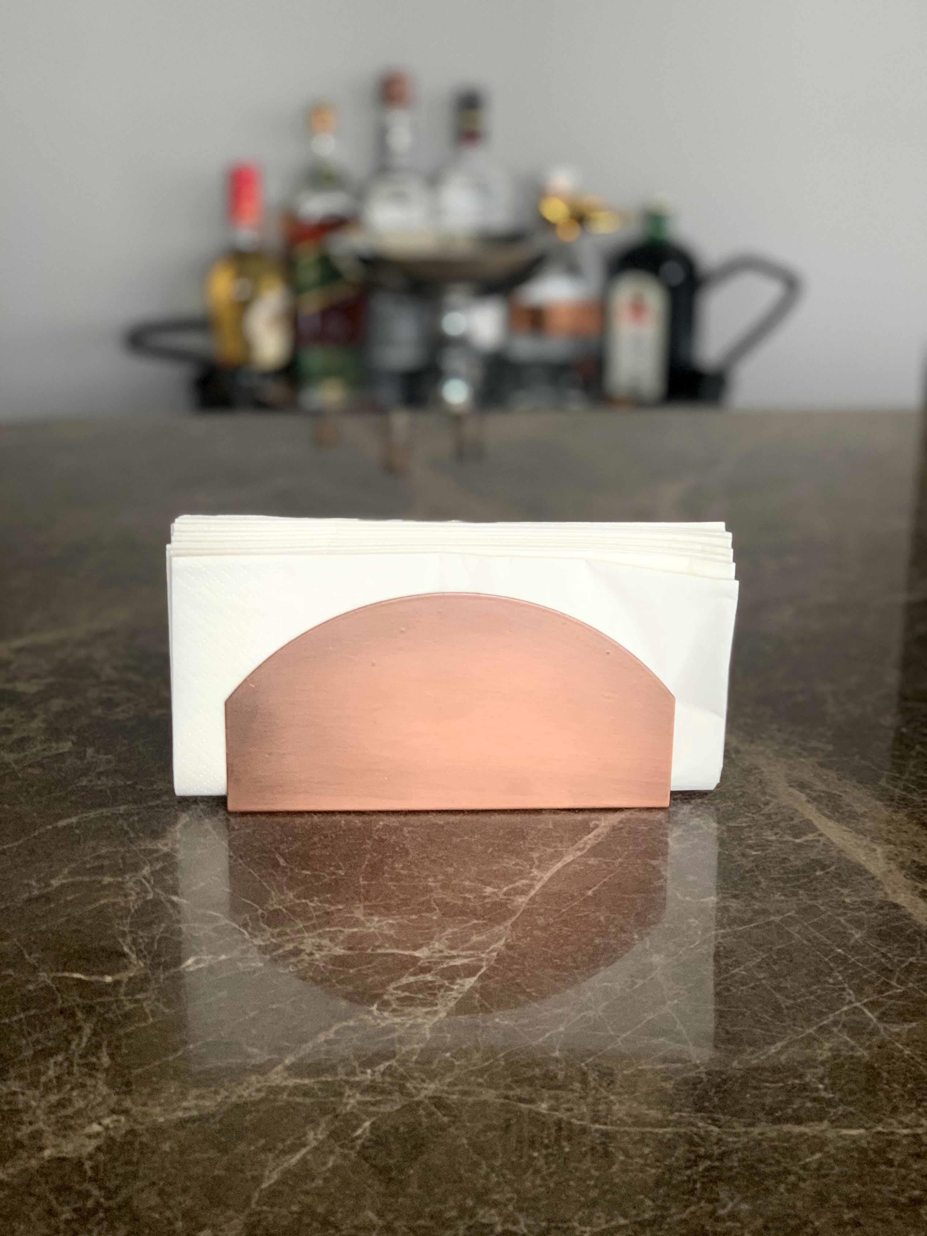 Napkin Holder 16 x 8 Cm - Copper Plated