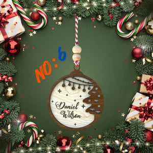 Personalized Wooden Christmas Ornament – Custom Name and Six Different Designs - Exporgin | Türkiye Comes to You