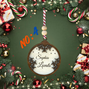 Personalized Wooden Christmas Ornament – Custom Name and Six Different Designs - Exporgin | Türkiye Comes to You