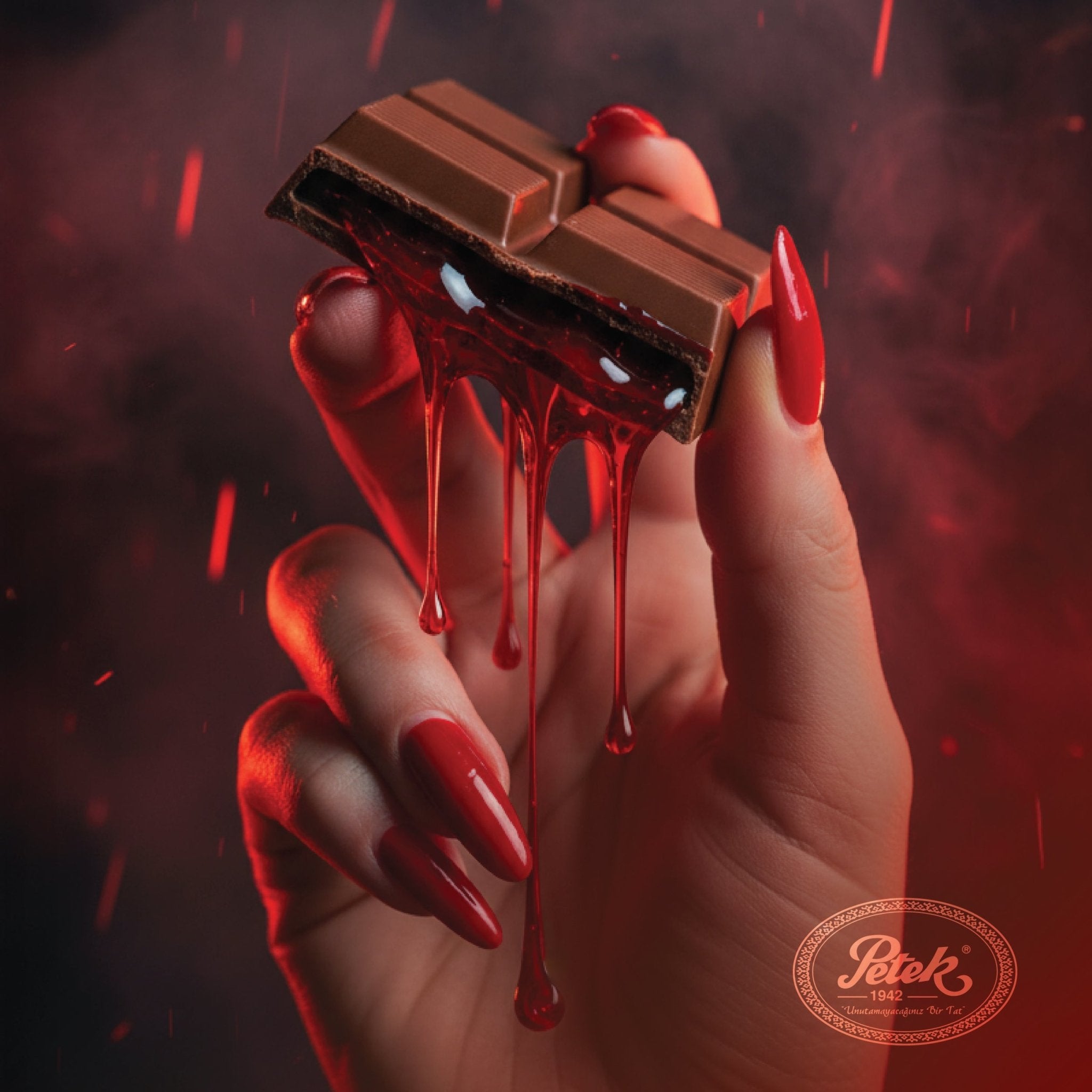 Petek 1942 Halloween Strawberry Filled Chocolate Bar – Dark & Milk Chocolate - Exporgin | Türkiye Comes to You