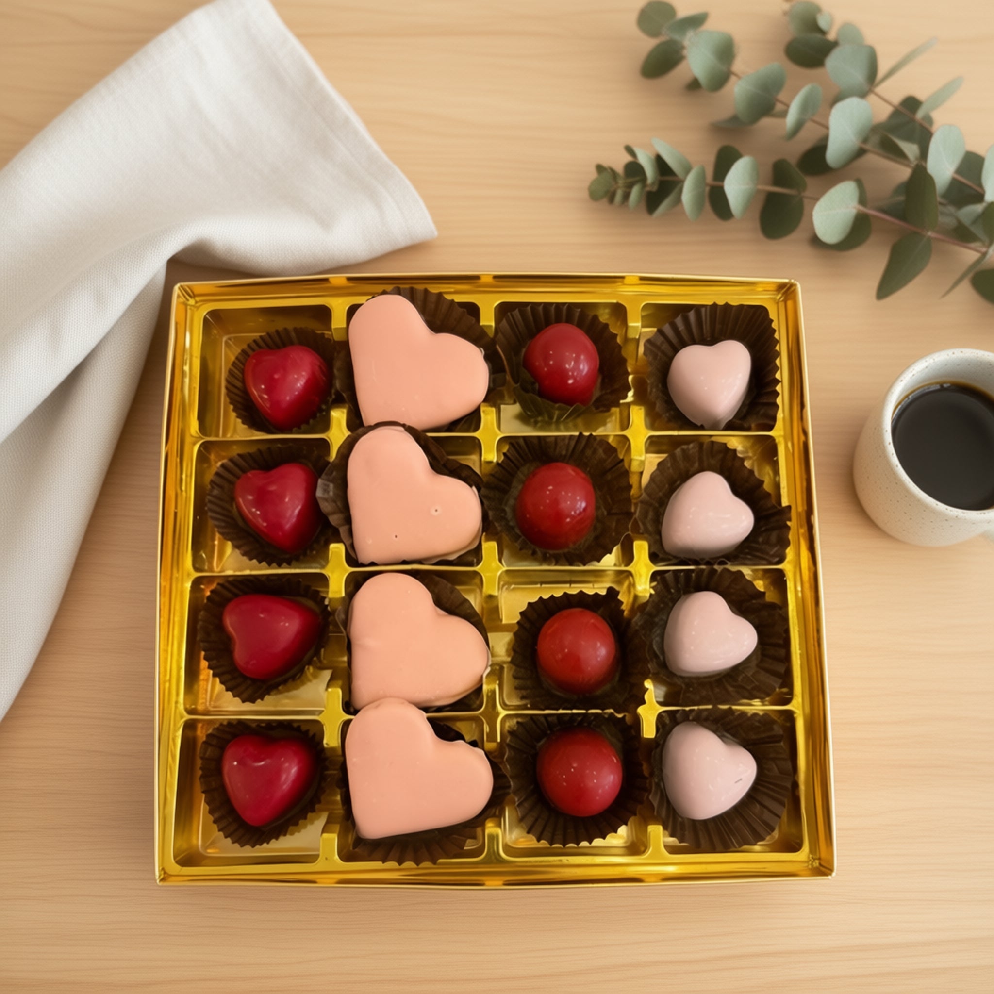 Petek 1942 Handmade Valentine’s Mixed Truffle Chocolates - Exporgin | Türkiye Comes to You
