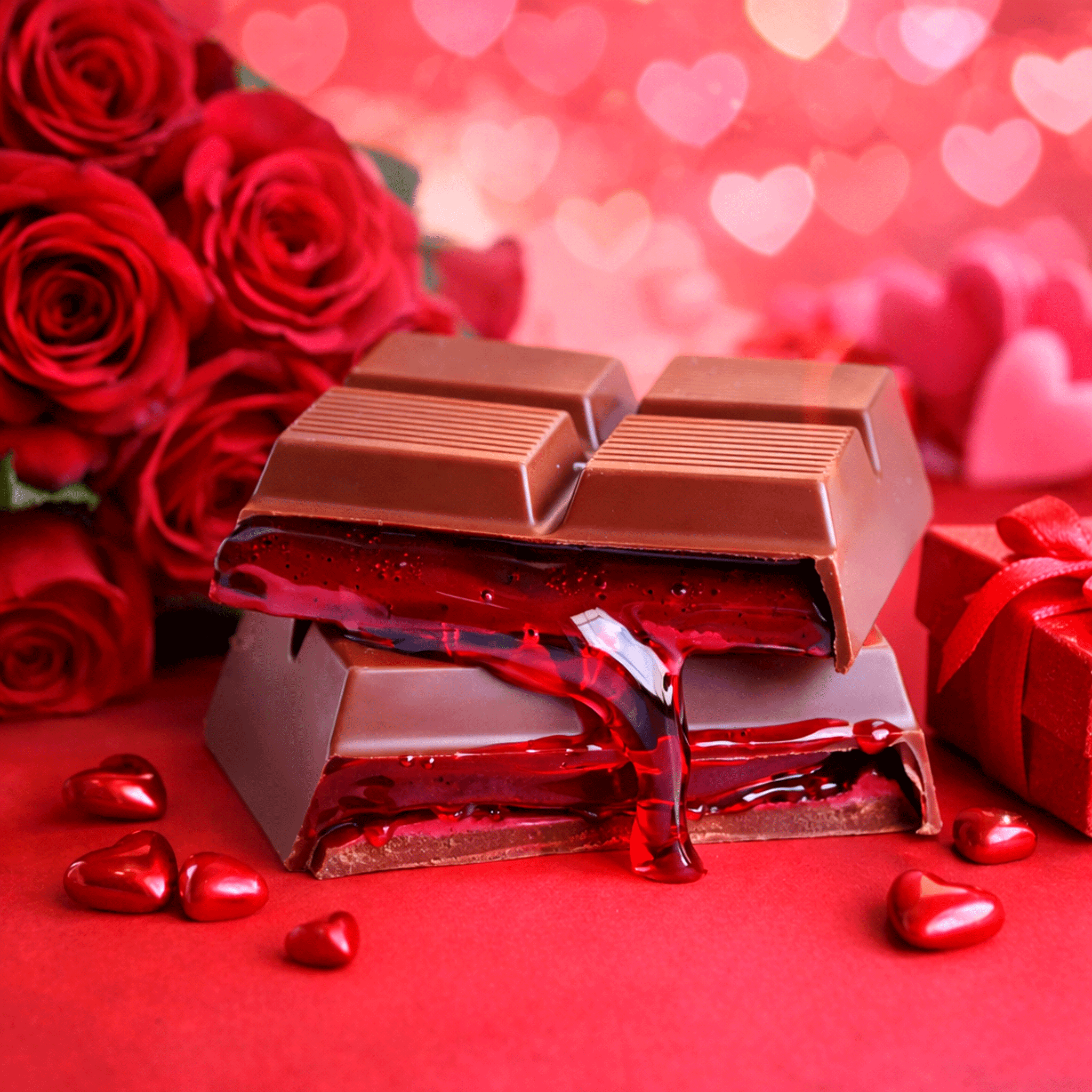 Petek 1942 Valentine’s Strawberry Filled Chocolate Bar – Dark & Milk Chocolate - Exporgin | Türkiye Comes to You
