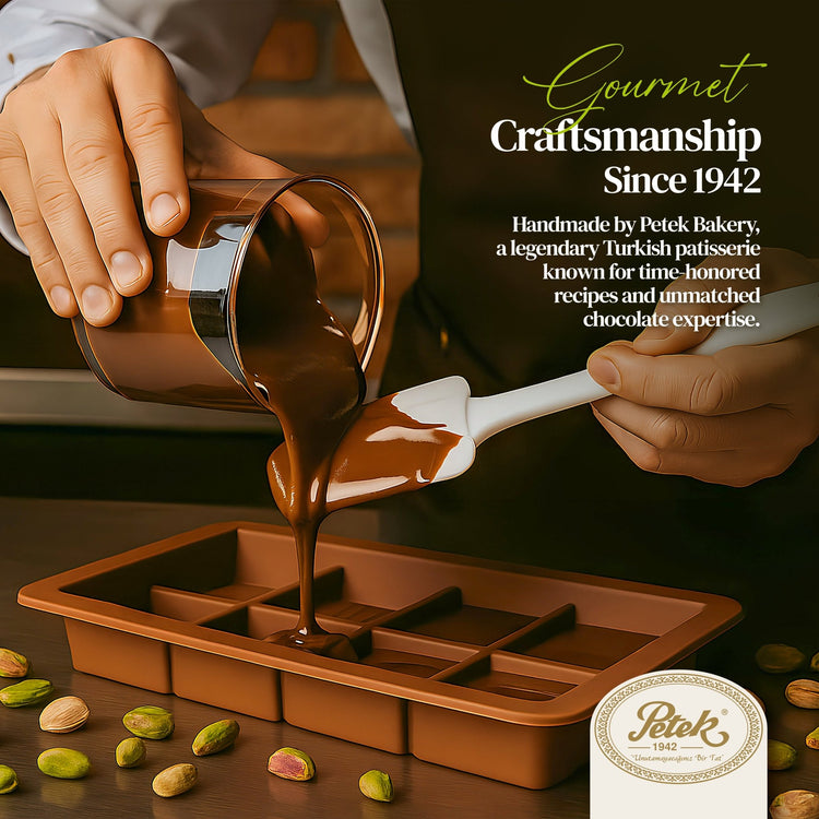 Petek 1942 Viral Dubai Chocolate Bar – Handmade Chocolate with Pistachio Cream and Roasted Kadaif 200g (7.05 oz) - Exporgin - Global Shopping Site
